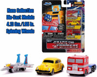 Set 3 Modellini Transformers Optimus Bumblebee Nano Models Diecast 1/87 Jada