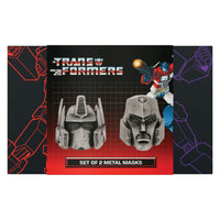 Set 2 Caschi in metallo Transformers Optimus Prime Megatron Limited Edition Fanattik