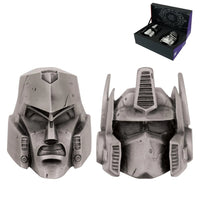 Set 2 Caschi in metallo Transformers Optimus Prime Megatron Limited Edition Fanattik