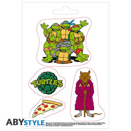 Set 8 adesivi stickers Tartarughe Ninjia Turtles