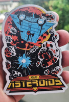 Magnete Calamita Frigorifero in legno Videogame Atari Asteroids Funky Chunky