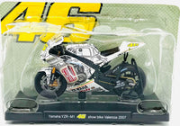 Modellino Moto Yamaha YZR-M1 Valencia 2007 Valentino Rossi Collection 1/18