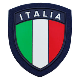 Patch gommata scudetto Italia Forze Armate bordo blu