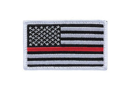 Patch Toppa Bandiera USA Thin Red Line Vigili del Fuoco Fire Department