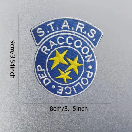 Patch Toppa Resident Evil Stars Raccoon Police Department termoadesiva Blu