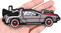 Patch Ricamata Delorean Ritorno al Futuro Marty McFly 12 cm termoadesiva