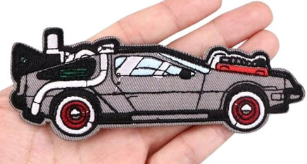 Patch Ricamata Delorean Ritorno al Futuro Marty McFly 12 cm termoadesiva