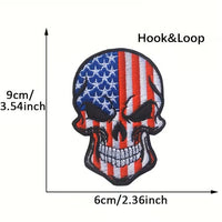 Patch Teschio Bandiera Stati Uniti Stile Tactical