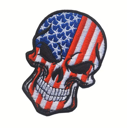 Patch Teschio Bandiera Stati Uniti Stile Tactical