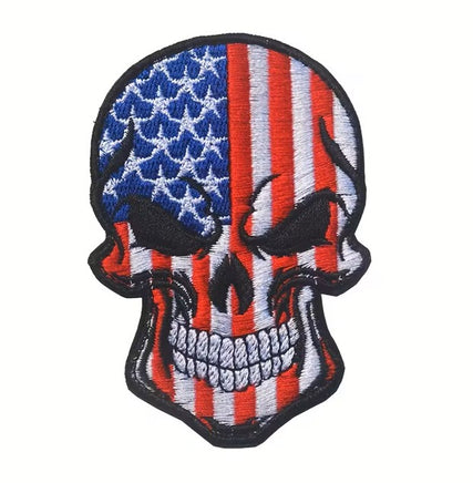 Patch Teschio Bandiera Stati Uniti Stile Tactical