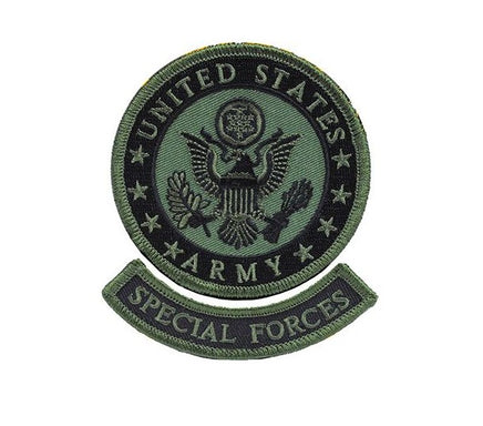 Set 2 Patch Toppe Berretti Verdi Forze Speciali US Army