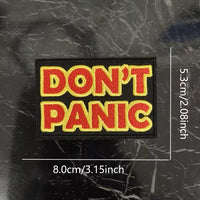 Patch Ricamata Don't Panic 8 cm termoadesiva