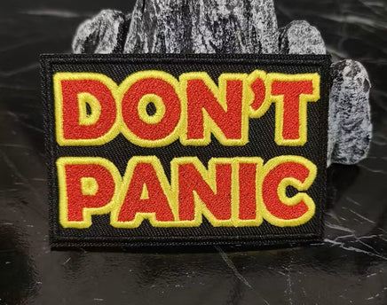 Patch Ricamata Don't Panic 8 cm termoadesiva