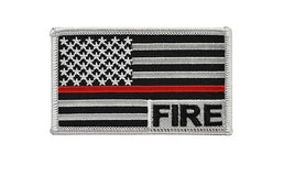 Patch Toppa Bandiera USA Thin Red Line Vigili del Fuoco Fire Department