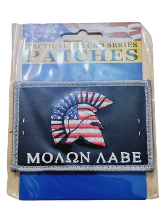 Patch Toppa Molon Labe Elmo di Sparta U.S. Army Velcrata