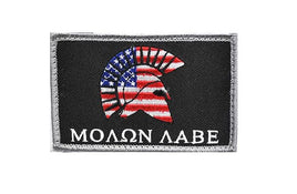 Patch Toppa Molon Labe Elmo di Sparta U.S. Army Velcrata