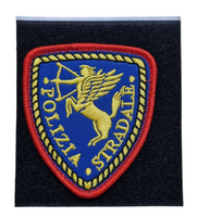 Patch ricamata Polizia Stradale con velcro