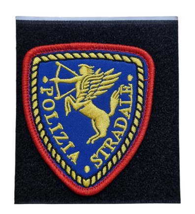 Patch ricamata Polizia Stradale con velcro