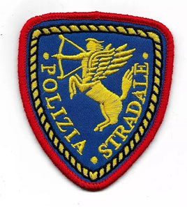 Patch ricamata Polizia Stradale con velcro