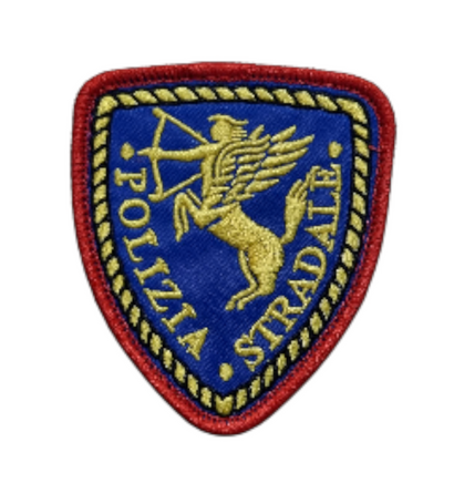 Patch ricamata Polizia Stradale con velcro