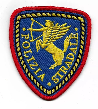 Patch ricamata Polizia Stradale con velcro
