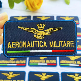 Patch Pilota Aeronautica Militare Termoadesiva Sfondo Blu