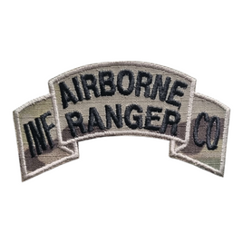 Patch Toppa Scritta Divisione Paracadutisti Airborne Ranger US Army Camu Mimetica