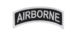 Patch Toppa Scritta 101° Divisione Paracadutisti Airborne US Army Bianca Nera