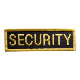 Patch Toppa Scritta Security Gialla Nera