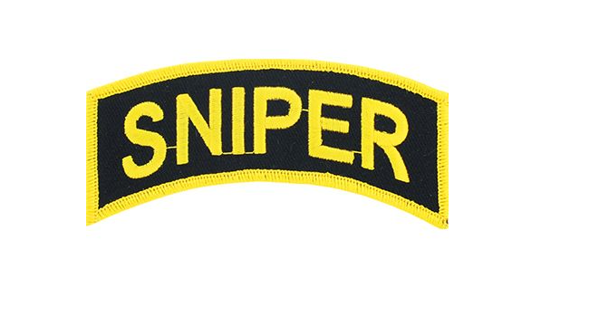 Patch Sniper US Army written patch| La Bottega del Dido.