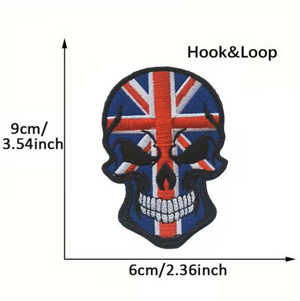 Patch Teschio Union Jack Stile Rebel Tactical Bandiera Inglese