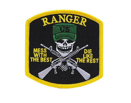 Patch militare ricamata Ranger "Mess with the Best, Die Like the Rest" US Army