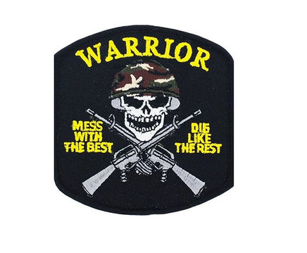 Patch militare ricamata Warrior "Mess with the Best, Die Like the Rest" US Army