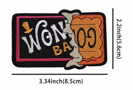 Patch Toppa Willy Wonka Golden Ticket Fabbrica di Cioccolato termoadesiva
