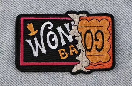 Patch Toppa Willy Wonka Golden Ticket Fabbrica di Cioccolato termoadesiva
