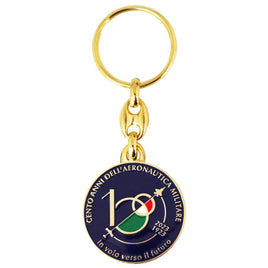 Portachiavi in metallo smaltato Centenario Aeronautica Militare