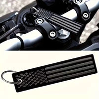 Portachiavi ricamato Bandiera Stati Uniti USA Black