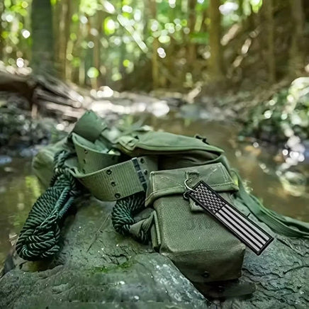 Portachiavi ricamato Bandiera Stati Uniti USA Black