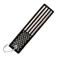 Portachiavi ricamato Bandiera Stati Uniti USA Black