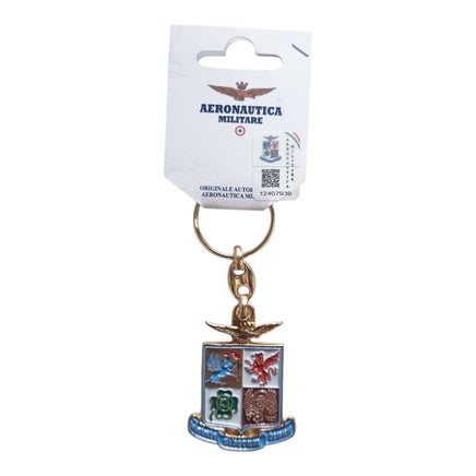 Portachiavi in metallo smaltato stemma araldico Aeronautica Militare