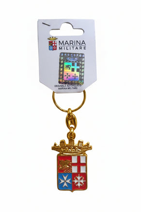 Portachiavi in metallo smaltato stemma araldico Marina Militare