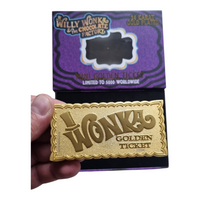 Mini Replica biglietto ticket della Fabbrica di Cioccolato di Willy Wonka