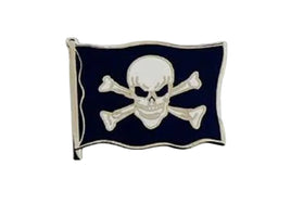 Spilla bandiera Pirata Jolly Rogers in metallo smaltato