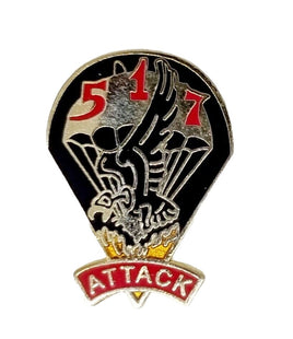 Spilla in metallo smaltato 517° Divisione Aviotrasportata Airborne U.S. Army