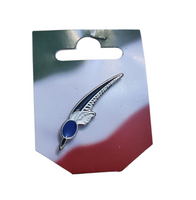 Spilla Distintivo Penna Cappello Alpino Nappina Blu Prodotto Ufficiale