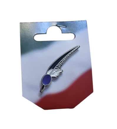 Spilla Distintivo Penna Cappello Alpino Nappina Viola Prodotto Ufficiale