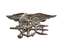 Spilla Pins Tridente Navy Seals Argentata 7 cm