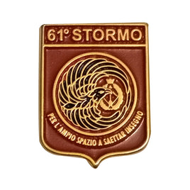 Spilla in metallo smaltato 61° Stormo Aeronautica Militare Prodotto Ufficiale