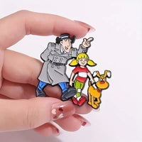 Spilla in metallo smaltato Cartoon Ispettore Gadget
