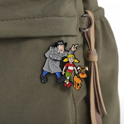 Spilla in metallo smaltato Cartoon Ispettore Gadget
